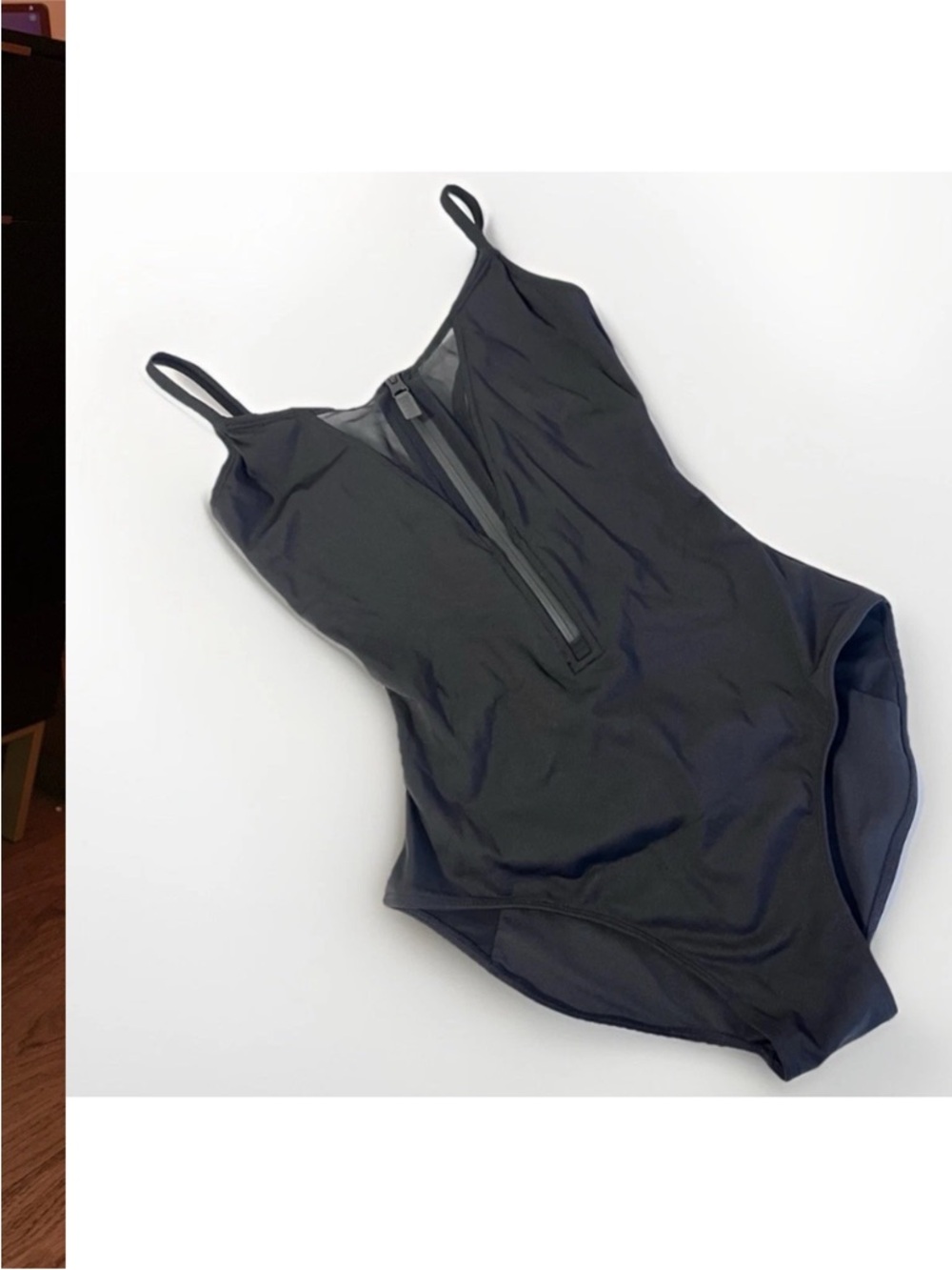 Ta3 Zippy lace-up back oe-Piece Swimsuit with Front Zipper small